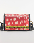 Petite Red Les Touches Clear Stadium Bag with Gold Bamboo Stick