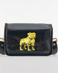 Petite Black Clear Stadium Bag with Bulldog