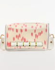 Petite Pink Les Touches Clear Stadium Bag with White Bamboo Stick