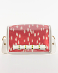 Petite Red Les Touches Clear Stadium Bag with White Bamboo Stick