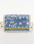 Petite Blue Les Touches Clear Stadium Bag with Gold Bamboo Stick