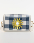 Petite Navy Buffalo Clear Stadium Bag with White Starburst