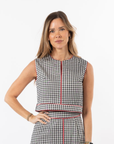 Emmy Set TOP ONLY - Black Gingham/Red