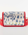 Petite Blue Les Touches Stadium Bag with White Bamboo Stick