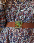Belt Buckle - Square Greek Key