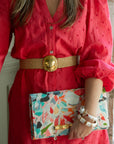 Stretch Raffia Belt Band - Dark