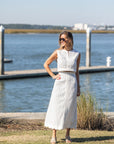 Emmy Skirt (Long) - White Cutout Lace