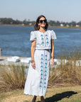 Emmy Top - Mini Navy Henrietta (with sleeves)