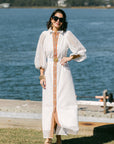 Lyla Dress - White Cutout Lace