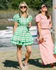 Lindsay Dress - Green Buffalo Check