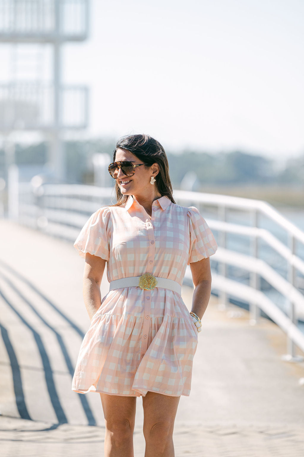 pink buffalo check dress Pink Meadow Check Dress in Pink