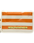 Orange Thiccc Stripe Clear Stadium Bag with Gold Bamboo Stick