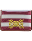 Maroon Stripe Clear Stadium Bag with XX Bamboo