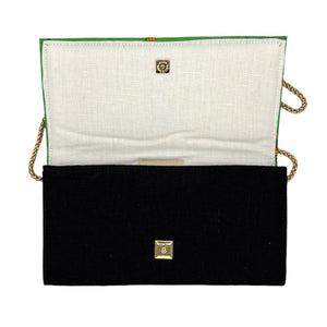 Hermès Green Scarf Clutch