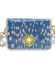 Blue and White Les Touches Clear Stadium Bag with White Starburst