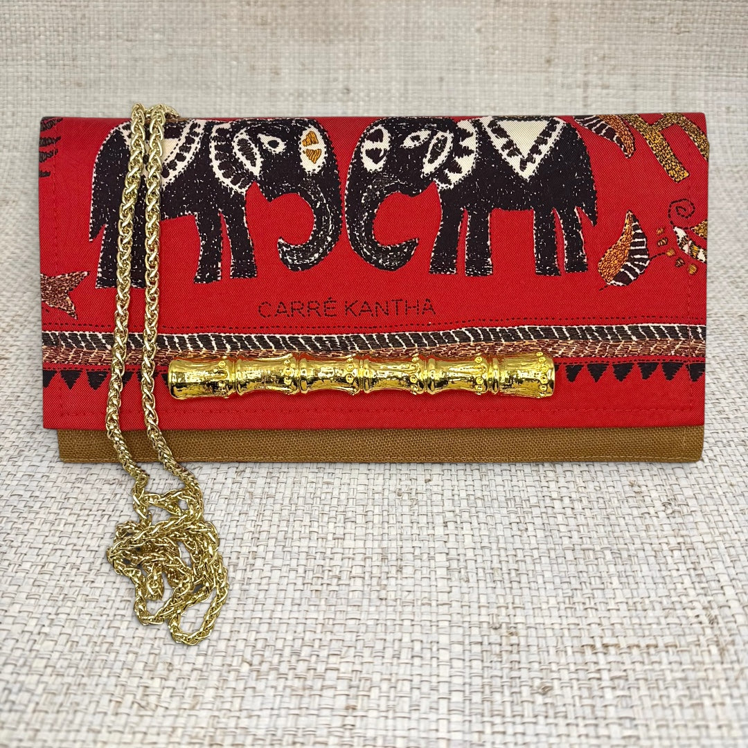 Hermes Elephant Scarf Crossbody Clutch