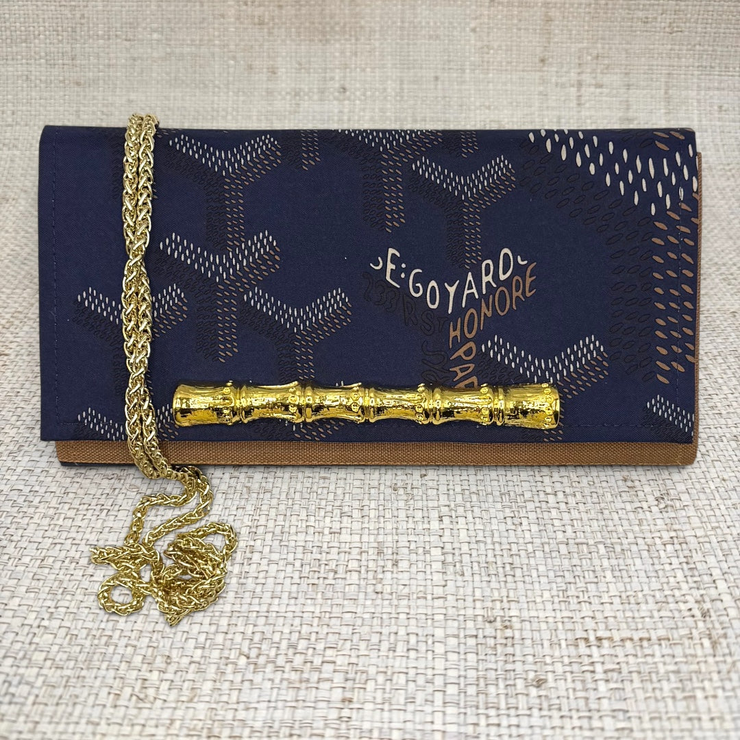 Goyard Navy Crossbody Clutch