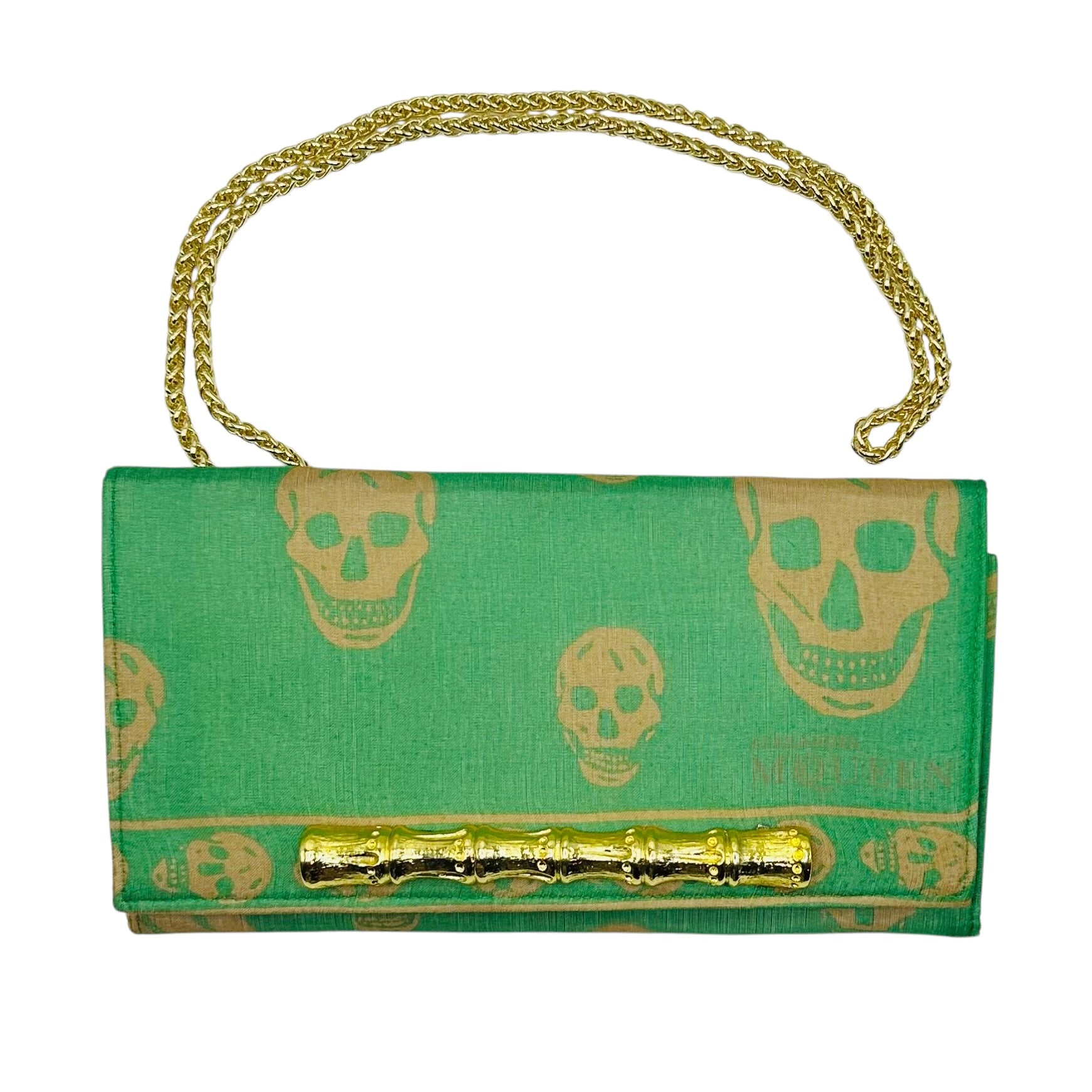 Alexander McQueen Green Skull Crossbody II