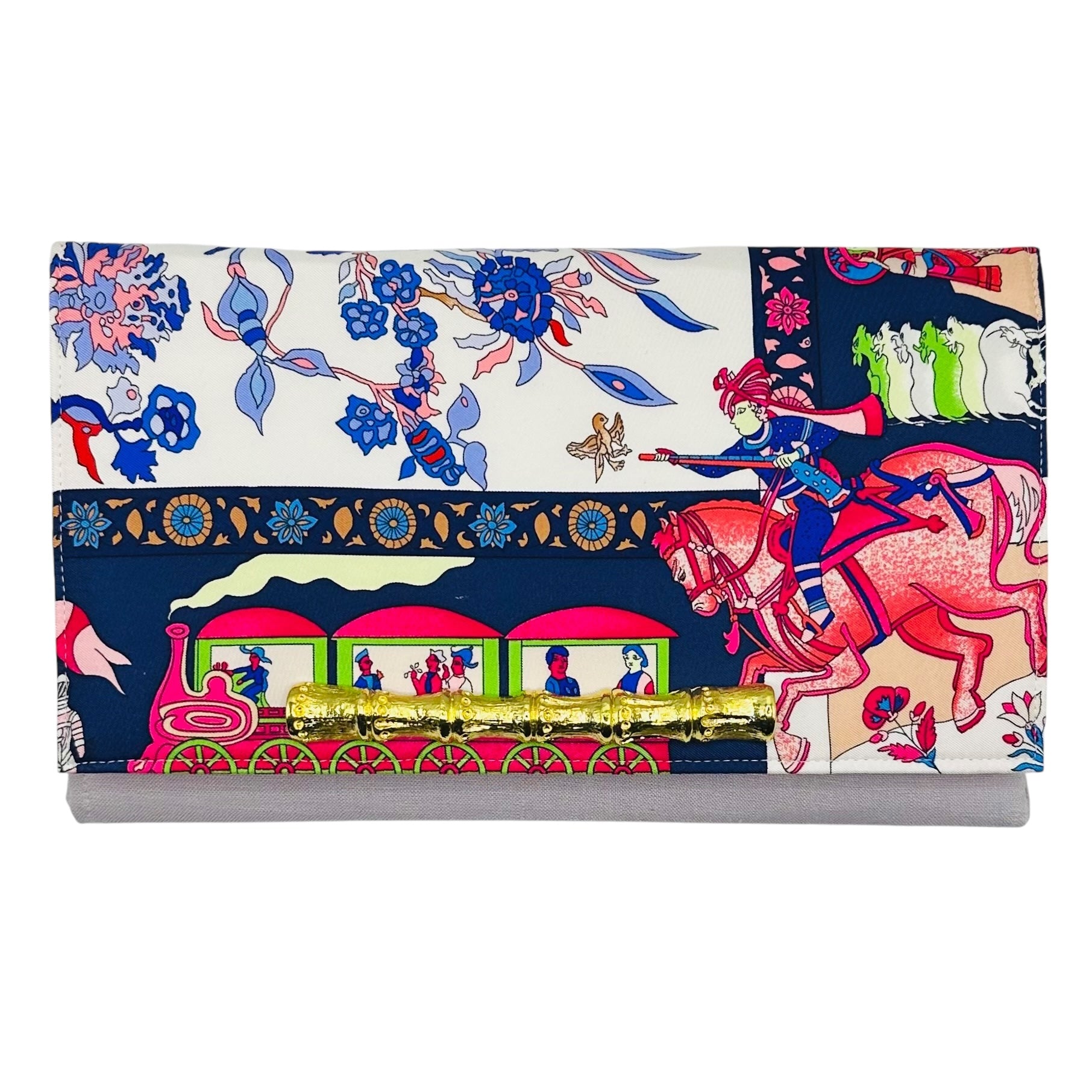 Hermès Indiennes Scarf Clutch III