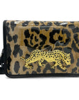 Ashley Leopard Clear Stadium Bag with Leopard Hardware