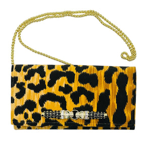 Ashley Crossbody with black smooching leopard