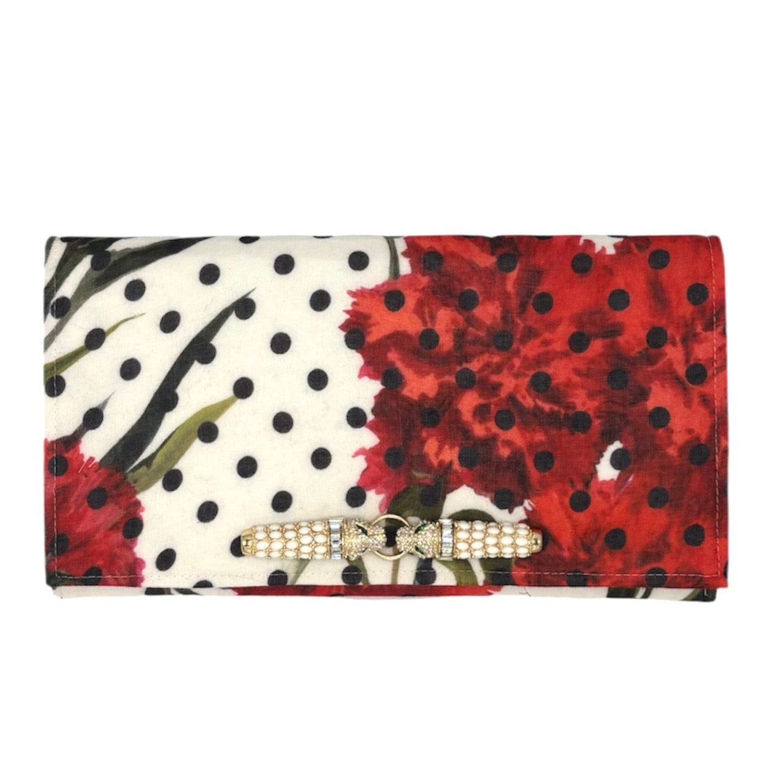 Dolce and Gabbana Polka Dot Scarf Clutch