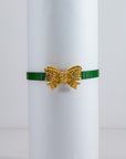 Thin Green Leather Belt