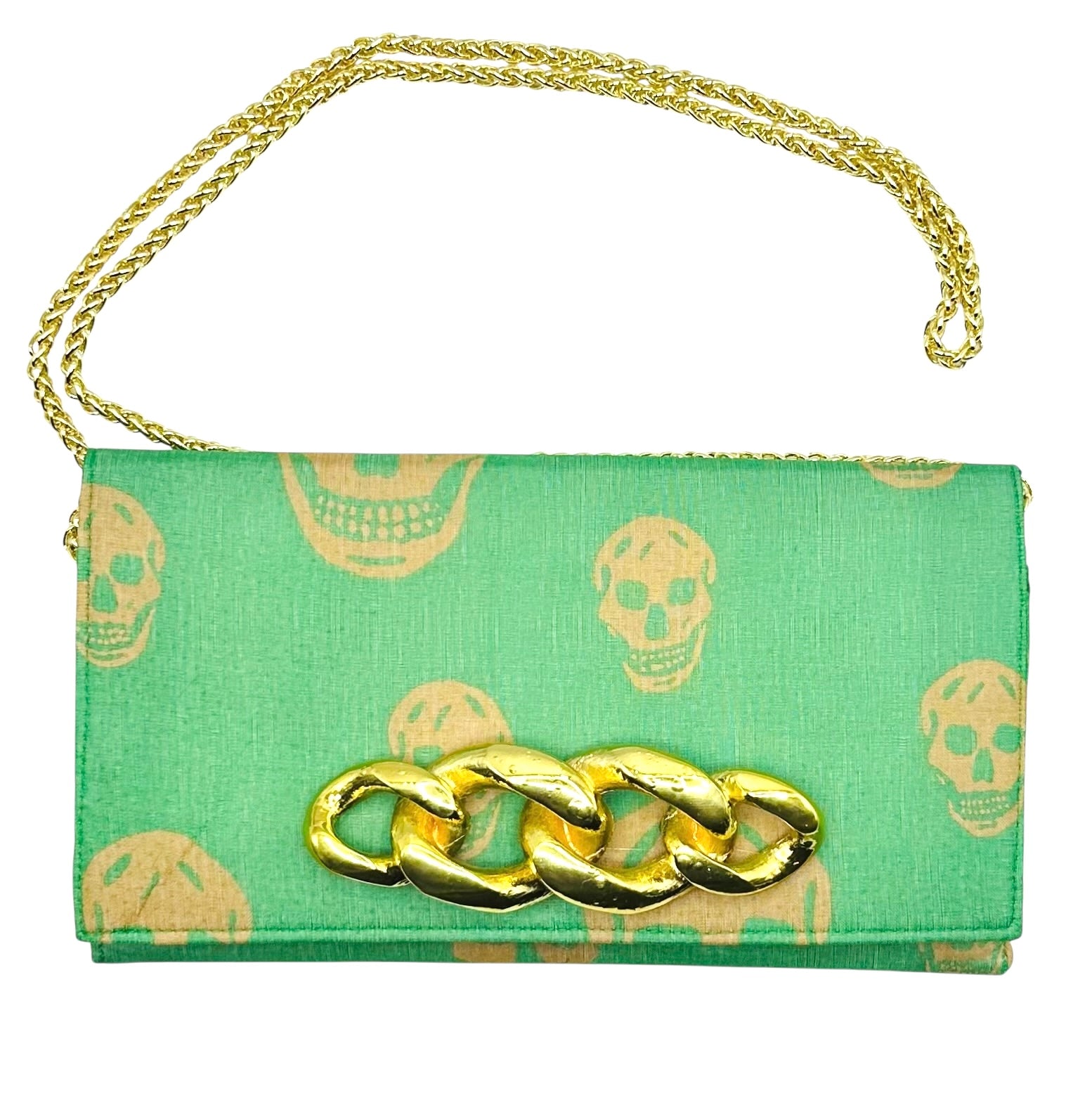 Alexander McQueen Green Skull Crossbody