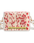 Red Les Touches Clear Stadium Bag with Gold Bamboo Stick