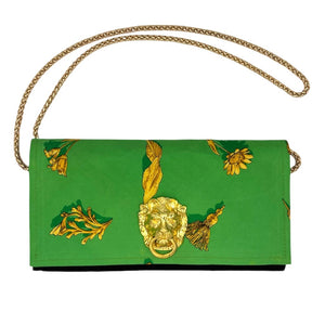 Hermès Green Scarf Clutch