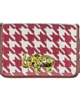 Crimson Houndstooth Clear Stadium Bag with Elephant