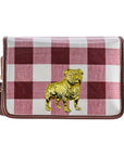 Crimson Buffalo Check Clear Stadium Bag with Bulldog