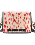 Red Les Touches Clear Stadium Bag with Black Bamboo Stick