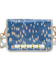 Blue and White Les Touches Clear Stadium Bag with White Bamboo Stick
