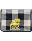 Black/White Buffalo Check Clear Stadium Bag with Bulldog