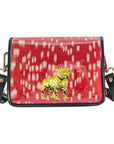 Red and White Les Touches Clear Stadium Bag with Gold Bulldog