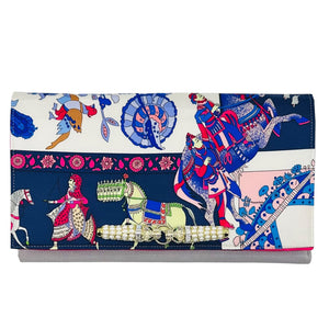 Hermès Indiennes Scarf Clutch III