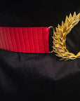 Red Leather Belt Band