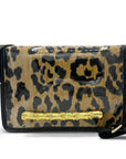 Ashley Leopard Clear Stadium Bag with Gold Bamboo