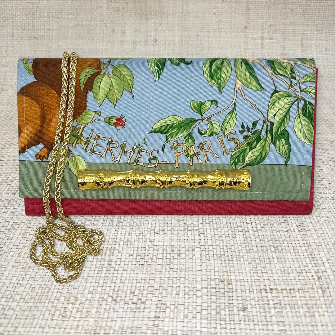 Hermes Bird Scarf Crossbody Clutch