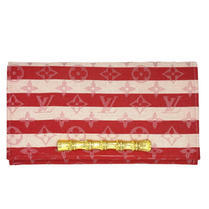 Red Stipe Logo Scarf Clutch