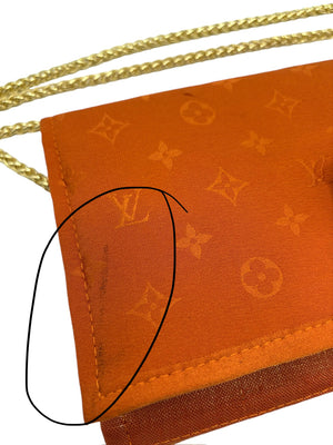 LV Burnt Sienna Logo CROSSBODY Scarf Clutch II