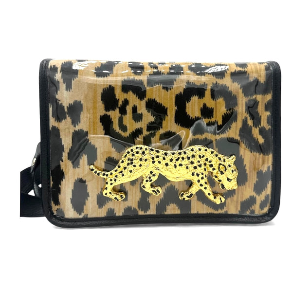 Ashley Leopard Clear Stadium Bag with Leopard Hardware – Garland Bags