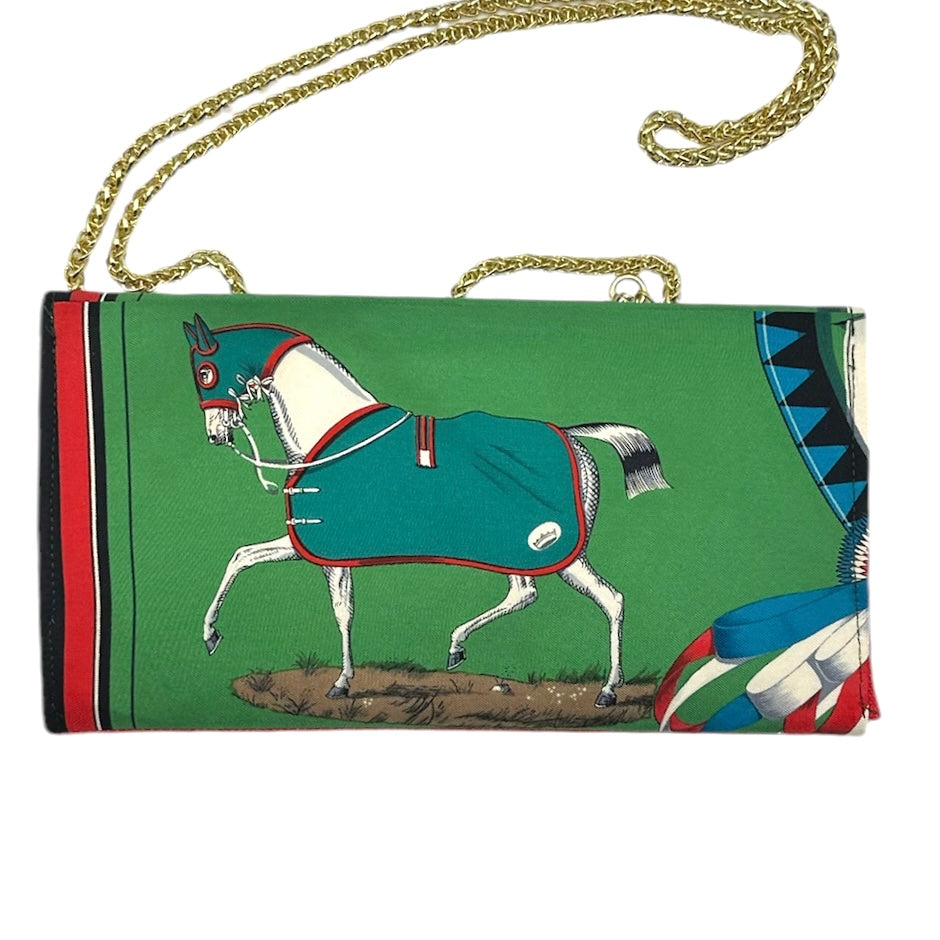 Hermès Green Logo Equestrian Crossbody