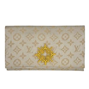 LV Metallic Logo Scarf Clutch