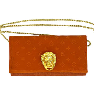 LV Burnt Sienna Logo CROSSBODY Scarf Clutch II