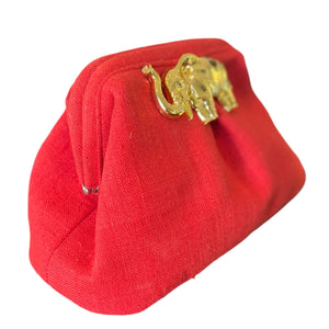 Red Pouch with Elephant