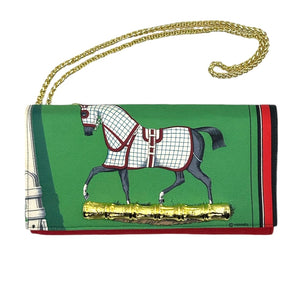 Hermès Green Logo Equestrian Crossbody