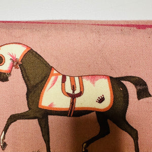 Pink Equestrian Scarf Clutch (Flawed)