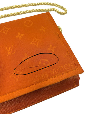 LV Burnt Sienna Logo CROSSBODY Scarf Clutch II